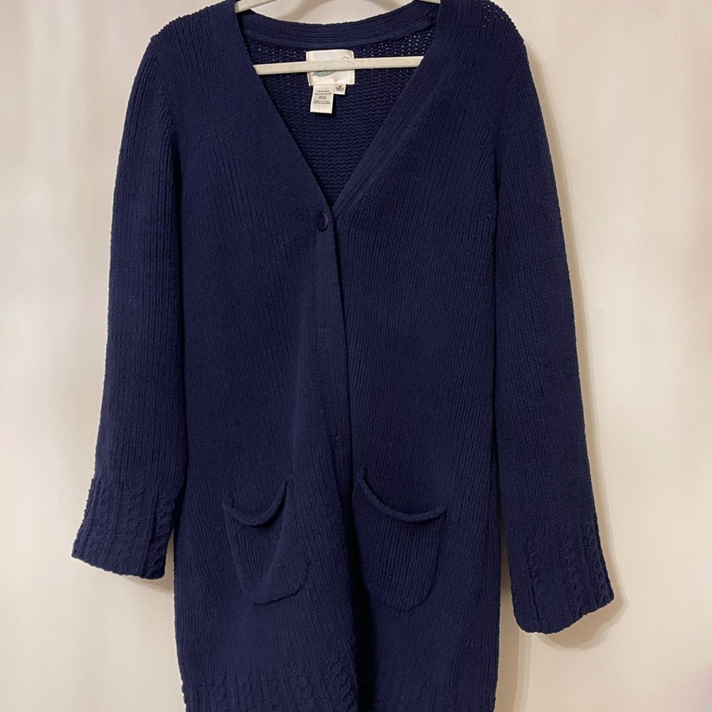 Navy Blue Long Cardigan